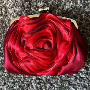 Red clutch purse